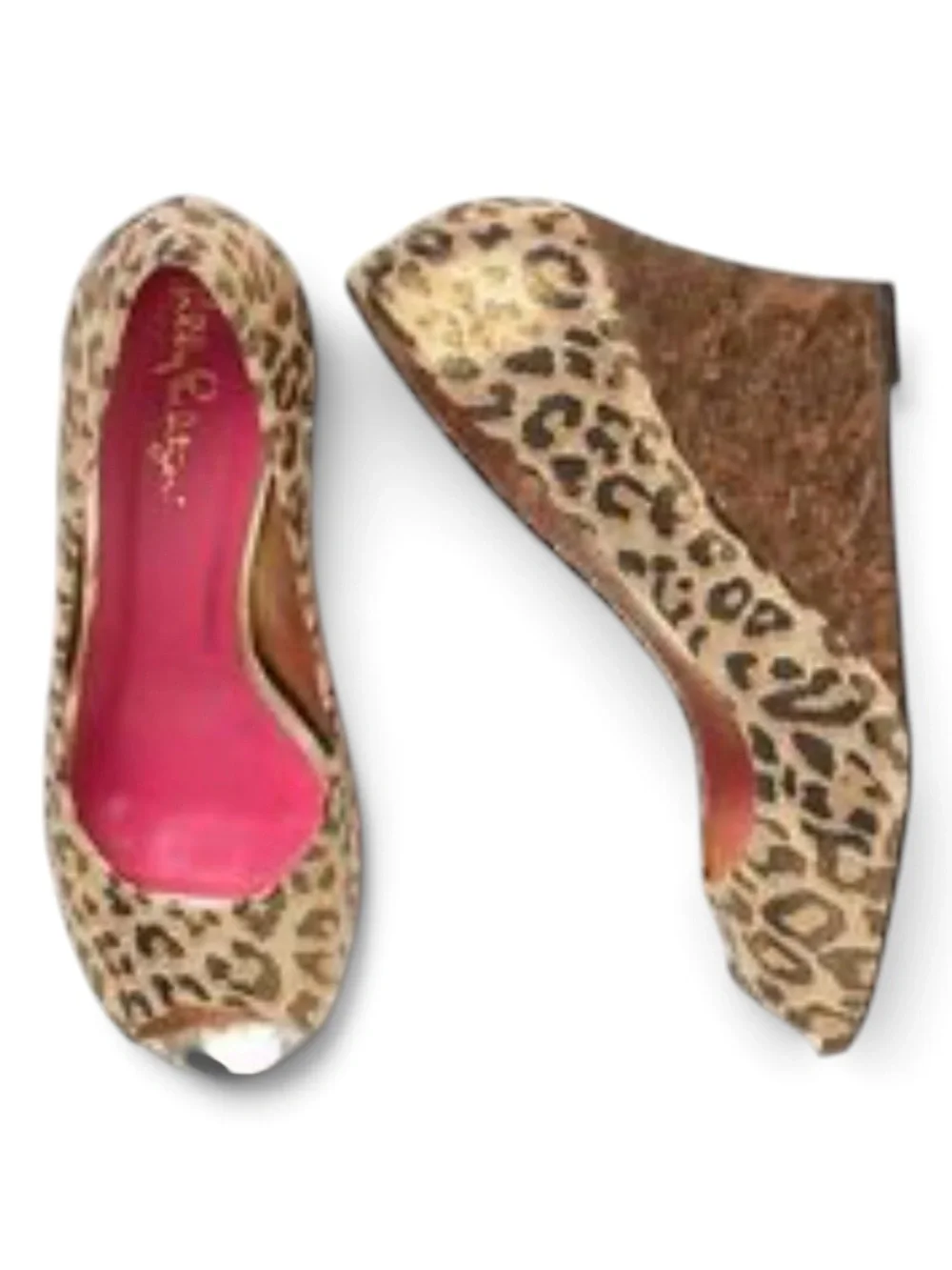 Lilly Pulitzer Leopard Print Peep-Toe Heels Size 9 | New Never Worn